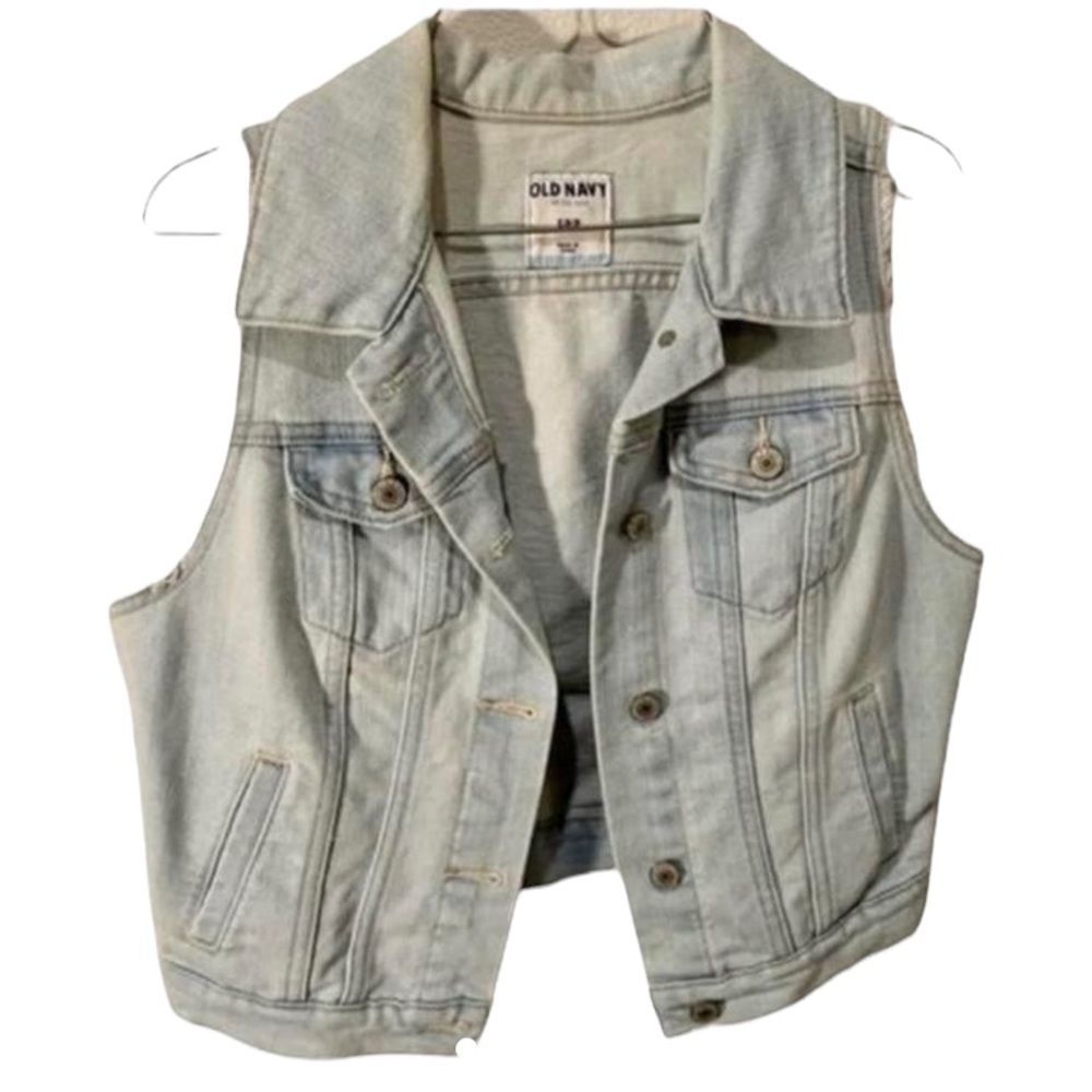 Vintage Old Navy Light Wash Distressed Vest